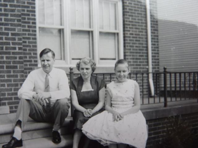 Dolores S. Slowinski's with parents in 1958 westside Detroit