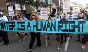 water is a human right demonstration